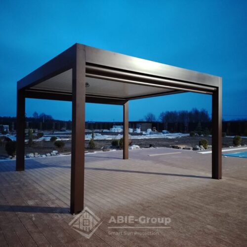 Фотографии выполненных работ компании «ABIE-GROUP» Алюминиевой биоклиматической перголы и вертикальной zip системой. г.Иваново